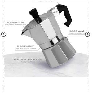Imusa 1 Cup Espresso Coffee Maker Stove Top Durable Aluminum